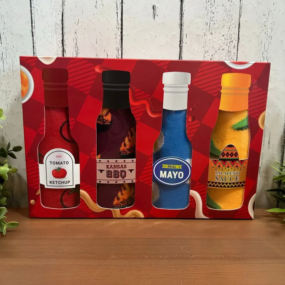 Orrsum Sock Company Men's 4 Pack Socks Sauce Gift Box